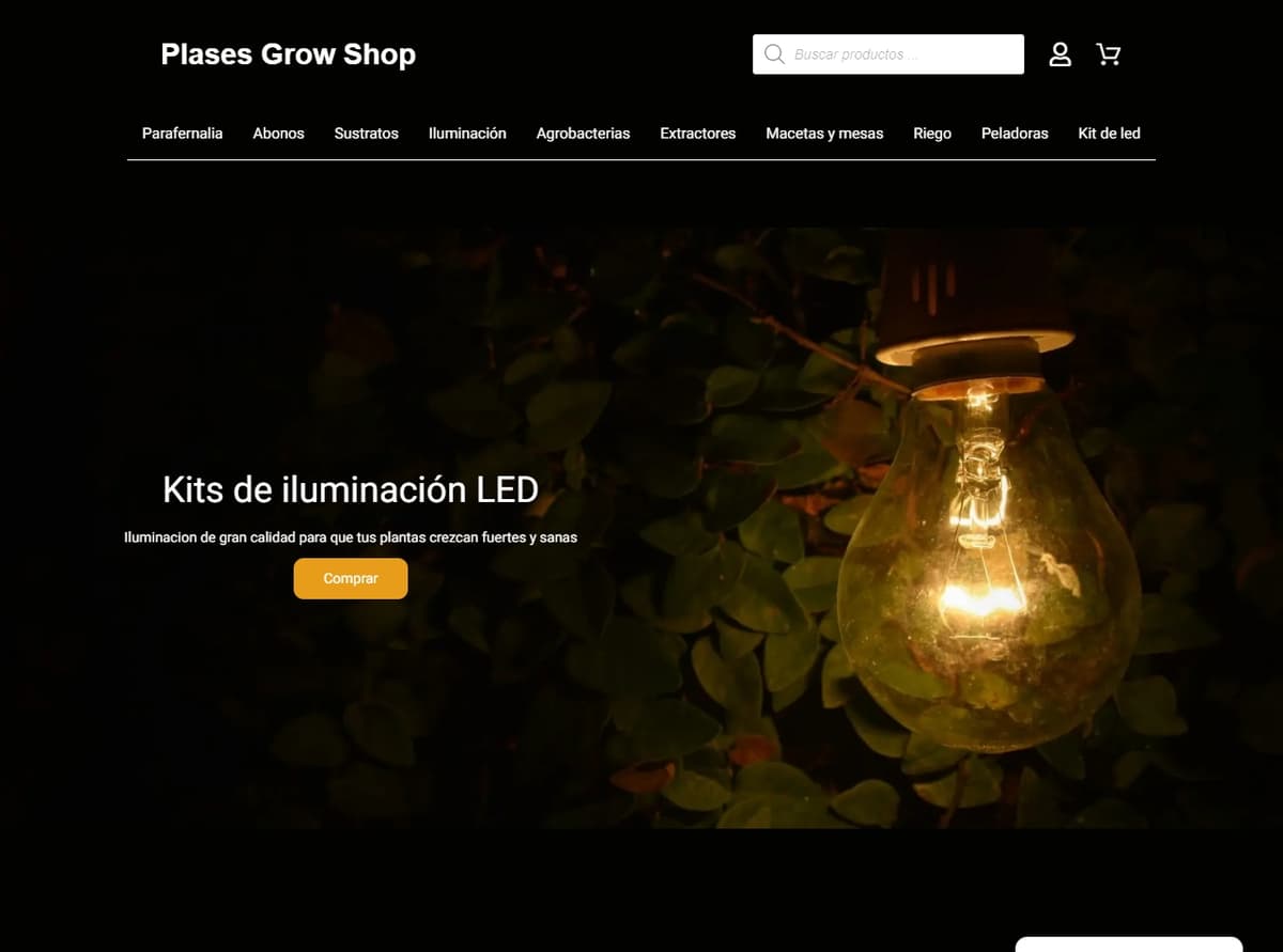 Proyecto Tienda online para Grow Shop – Plases Grow Shop